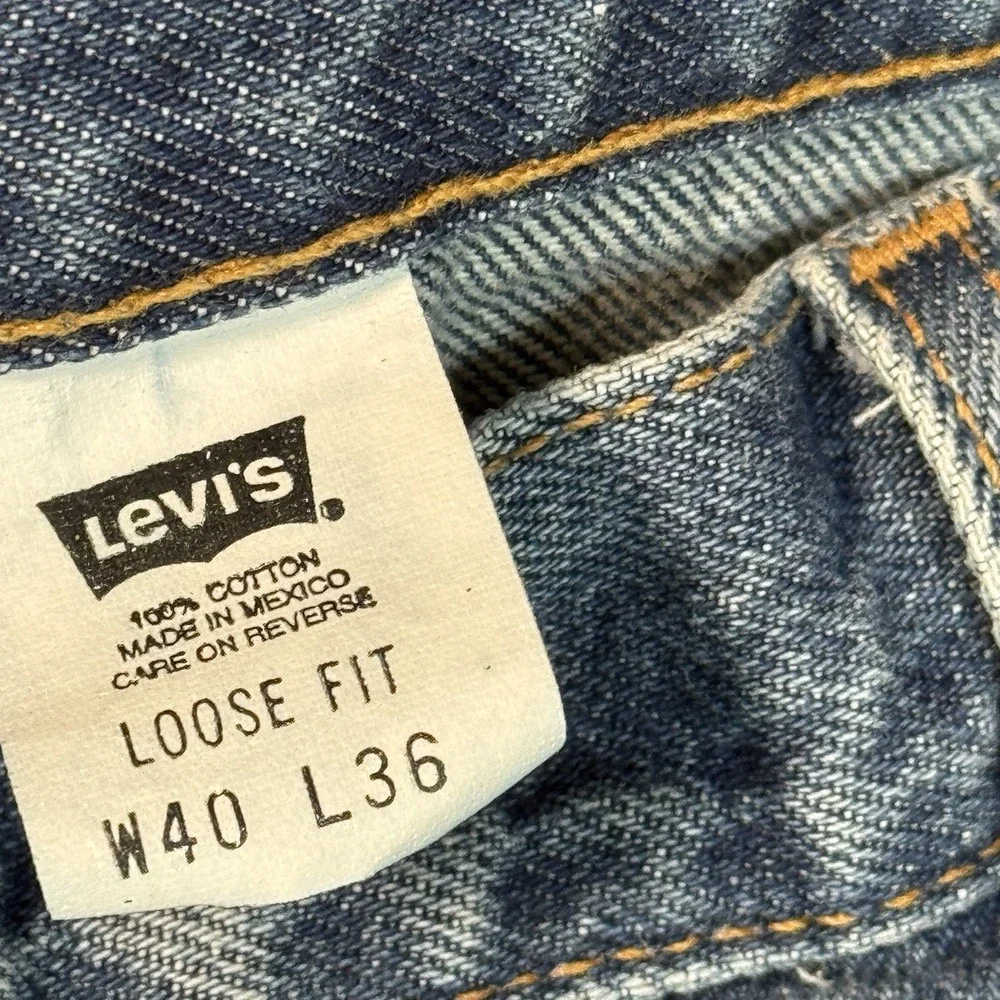 VTG Levi's Y2K 2000 Loose Fit Cotton Denim Jeans Men 40x36 Western Cowboy Basics